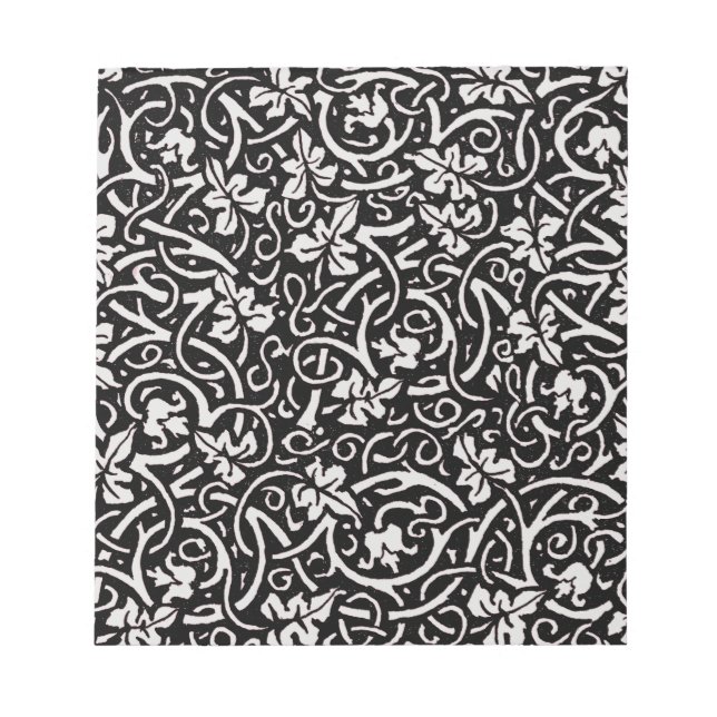William Morris Grapevine Vine Leaf Pattern Notepad (Front)