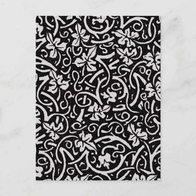 William Morris Grapevine Vine Leaf Pattern Postcard (Front)