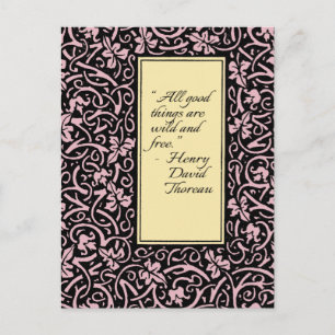 William Morris Grapevine Vine Leaf Pattern Postcard