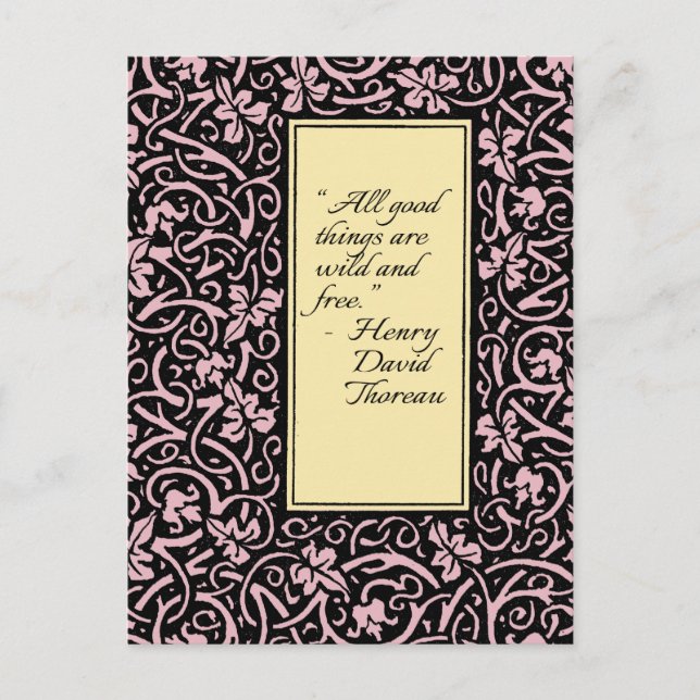 William Morris Grapevine Vine Leaf Pattern Postcard (Front)