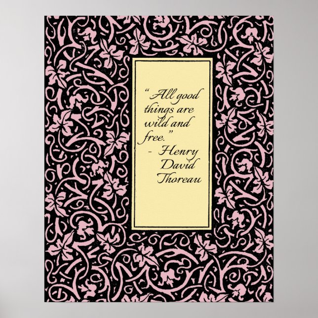 William Morris Grapevine Wallpaper Pattern Poster (Front)