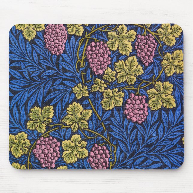 William Morris Grapevine (Wine Vines) Pattern Mouse Pad (Front)