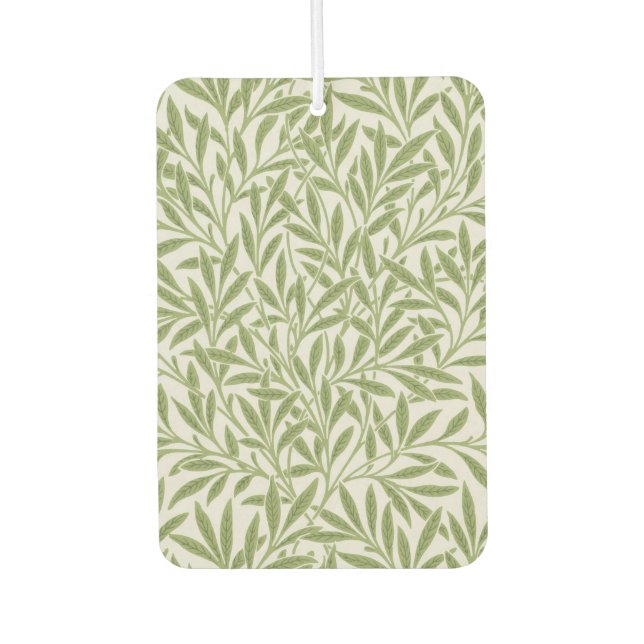 William Morris Green Floral Botanical Pattern Air Freshener (Front)