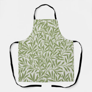 William Morris Green Floral Botanical Pattern Apron
