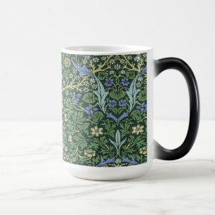 William Morris Green Floral Vintage White Daisies Magic Mug