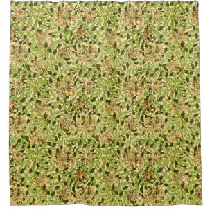 William Morris Green Honeysuckle Floral Wallpaper