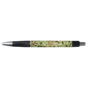 William Morris Green Honeysuckle Floral Wallpaper Pen