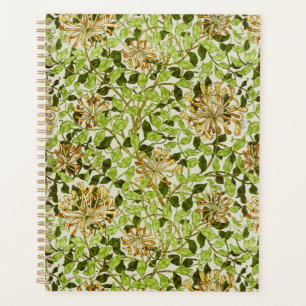 William Morris Green Honeysuckle Floral Wallpaper Planner
