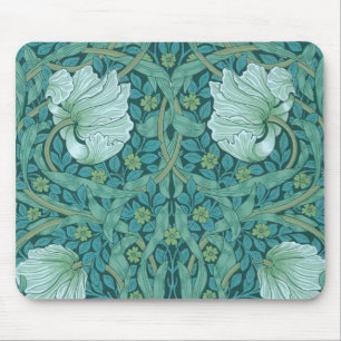 William Morris - Green Pimpernel Pattern Mouse Pad