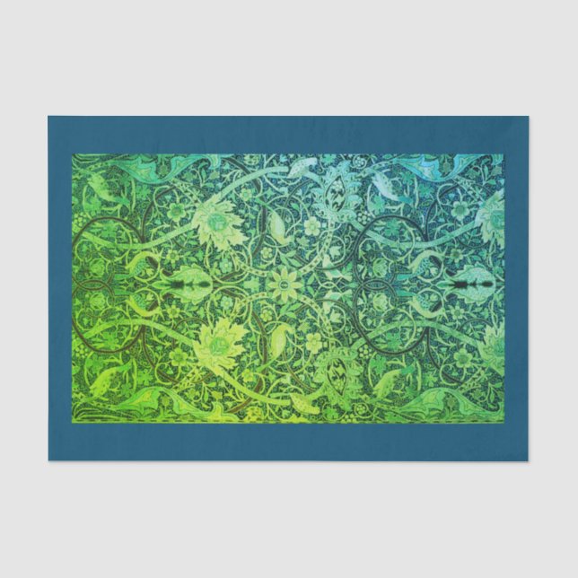 William Morris GREEN Tissue Paper (Front)