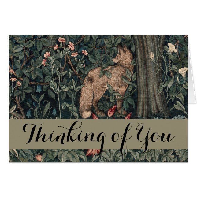 William Morris Greenery Fox Wildlife  (Front Horizontal)