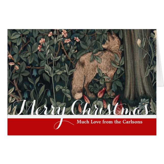 William Morris Greenery Fox Wildlife  (Front Horizontal)