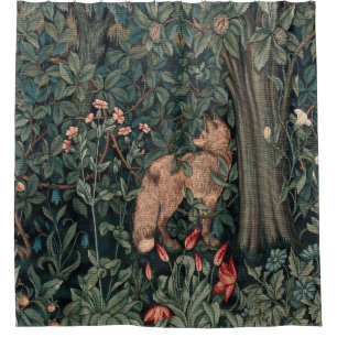 William Morris Greenery Fox Wildlife Art