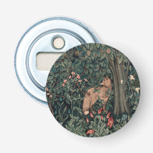 William Morris Greenery Fox Wildlife  Bottle Opener