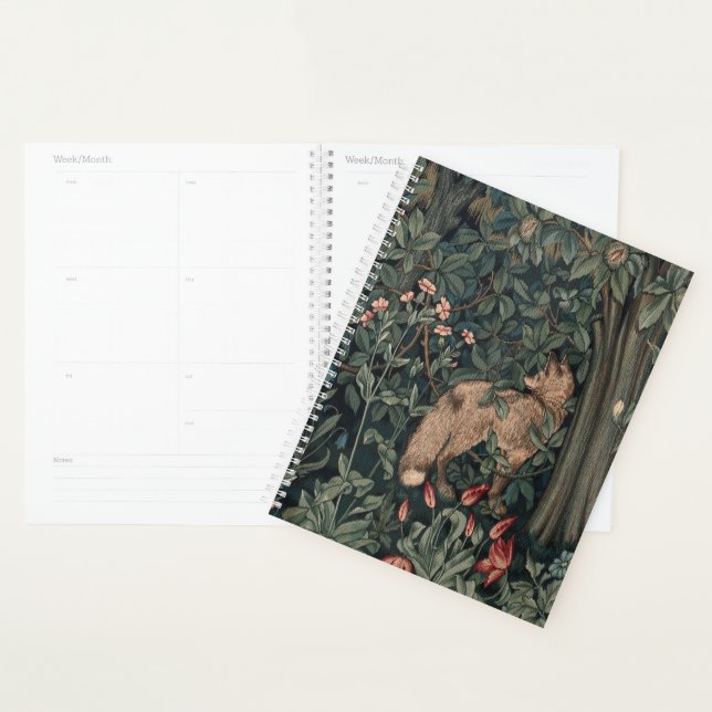 William Morris Greenery Fox Wildlife  Planner (Display)