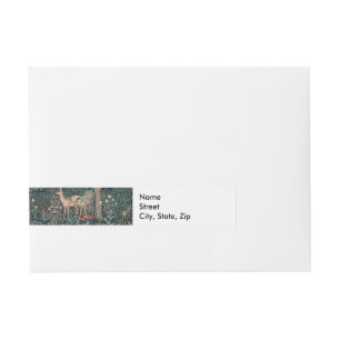 William Morris Greenery Fox Wildlife  Wraparound Address Label