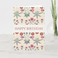 WILLIAM MORRIS "HAPPY BIRTHDAY" GREETING CARD