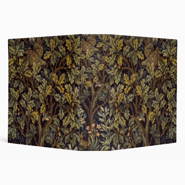 William Morris  Hen Pheasant Bird Tree Botanical Binder (Background)
