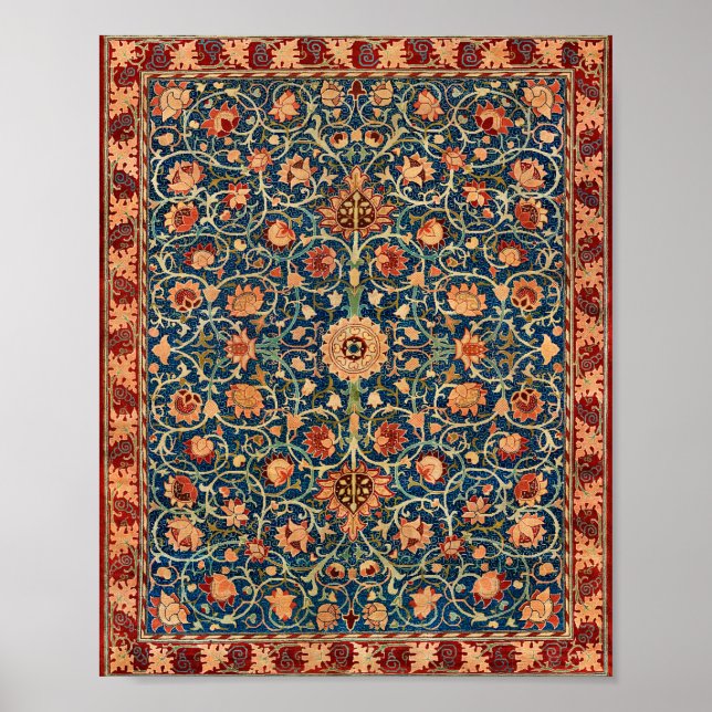 William Morris Holland Park Carpet Pattern Poster (Front)