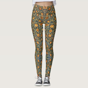 William Morris Holland Park Navy Carpet Art Leggings