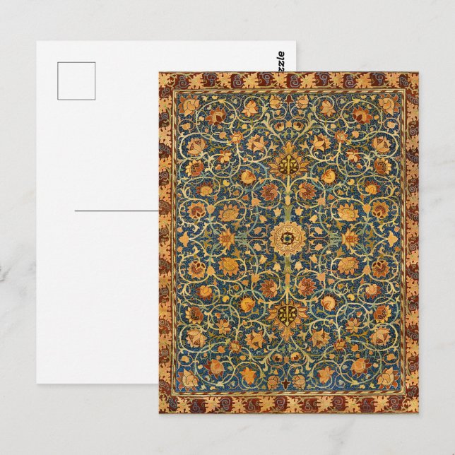 William Morris Holland Park Vintage Carpet Rug Postcard (Front/Back)