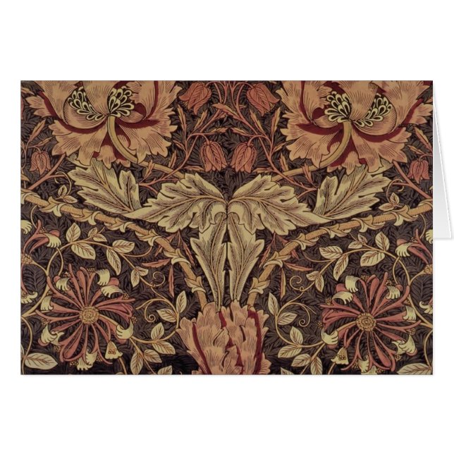 William Morris Honeysuckle Antique Floral Pattern (Front Horizontal)