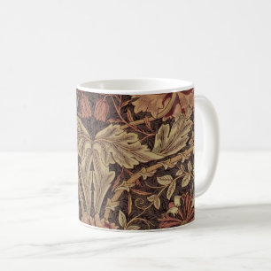 William Morris Honeysuckle Antique Floral Pattern Coffee Mug