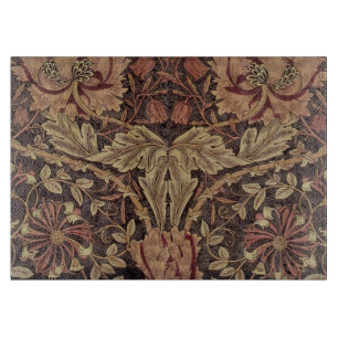 William Morris Honeysuckle Antique Floral Pattern Cutting Board