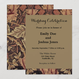 William Morris Honeysuckle Classic English Art Invitation