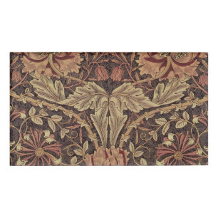 William Morris Honeysuckle Classic English Art Name Tag