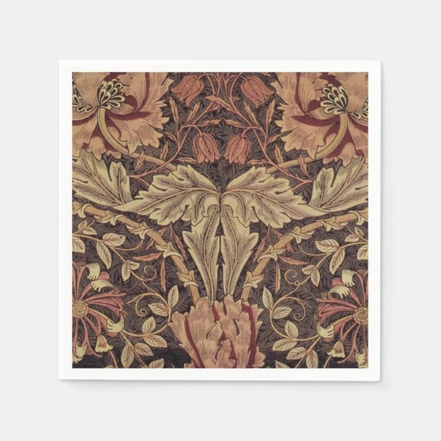 William Morris Honeysuckle Classic English Art Napkin (Front)