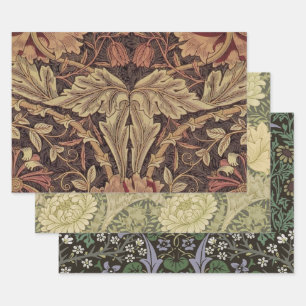 William Morris Honeysuckle Classic English Art Wrapping Paper Sheet