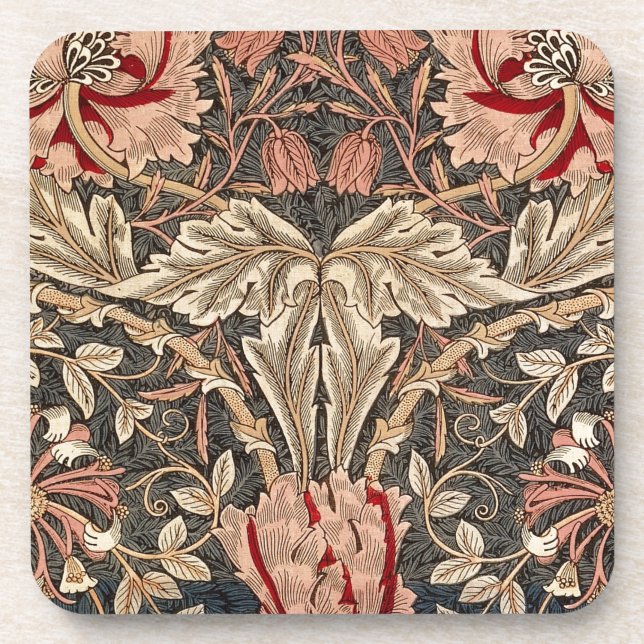 William Morris Honeysuckle Coaster (Front)