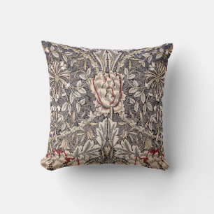  William Morris Honeysuckle Design Throw Pillow