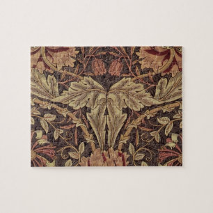 William Morris Honeysuckle English Floral Design Jigsaw Puzzle