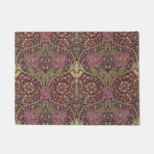 William Morris, Honeysuckle, floral. pattern, art Doormat