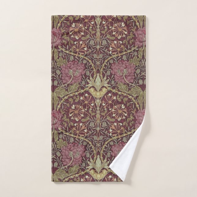 William Morris, Honeysuckle, floral. pattern, art Hand Towel (Hand Towel)