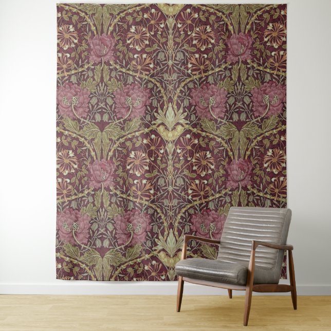 William Morris, Honeysuckle, floral. pattern, art Tapestry (In Situ)