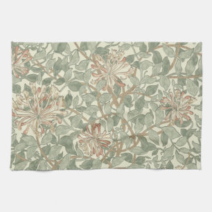 William Morris Honeysuckle Flower Wallpaper Kitchen Towel
