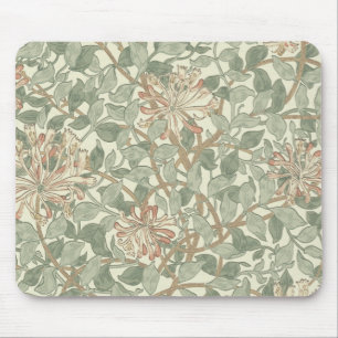 William Morris Honeysuckle Flower Wallpaper Mouse Pad
