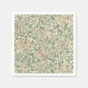 William Morris Honeysuckle Flower Wallpaper Napkin