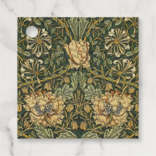 William Morris Honeysuckle Green Floral Favour Tags