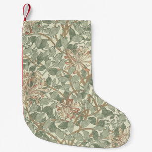 William Morris Honeysuckle Green Floral Small Christmas Stocking