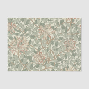 William Morris Honeysuckle Green Floral Tissue Paper
