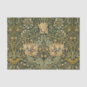 William Morris Honeysuckle Green Floral Tissue Paper