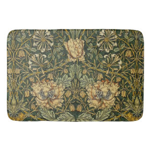 William Morris Honeysuckle Green Yellow  Bath Mat