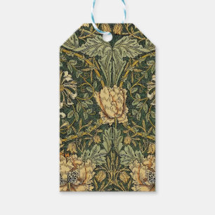 William Morris Honeysuckle Green Yellow  Gift Tags