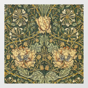 William Morris Honeysuckle Green Yellow Window Cling