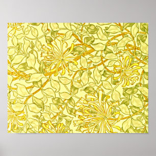 William Morris - Honeysuckle in Yellow Poster