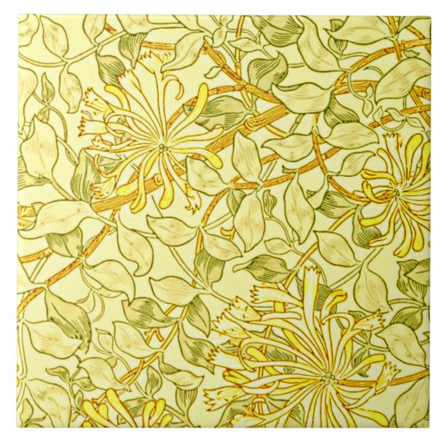 William Morris - Honeysuckle in Yellow Tile (Front)